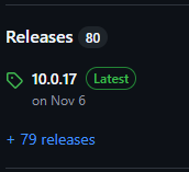 Image release 10.0.17 de github